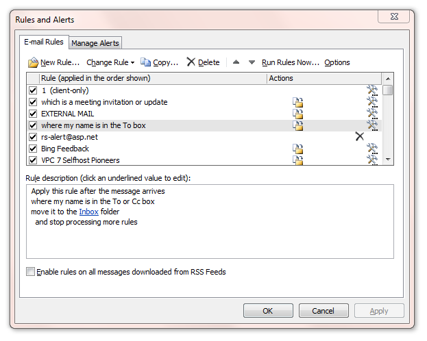 The Three Most Important Outlook Rules For Processing Mail Scott Hanselman